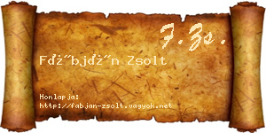 Fábján Zsolt névjegykártya
