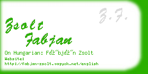 zsolt fabjan business card